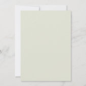 Elegante minimale groene trouwfoto Sla de datum op Save The Date (Achterkant)