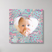 Elegante minimale hartfoto canvas afdruk (Voorkant)