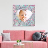 Elegante minimale hartfoto canvas afdruk (Insitu (Woonkamer))