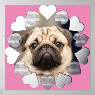 Elegante minimale hartfoto folie afdrukken