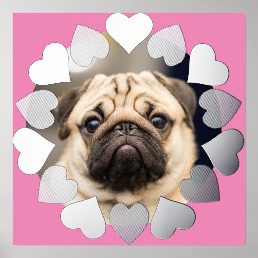 Elegante minimale hartfoto folie afdrukken (Voorkant)