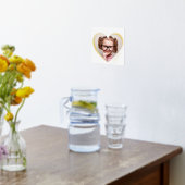 Elegante minimale hartfoto met naam goud folie afdrukken (Laag (Keuken))