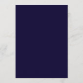 Elegante minimale hemelse Midnight Blue bruiloft Menu (Achterkant)