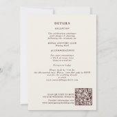 Elegante Minimale Herfstblad Frame QR Code Kaart (Achterkant)