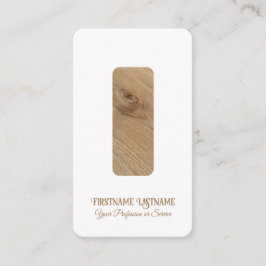 Elegante minimale houten stijl interieurontwerper visitekaartje