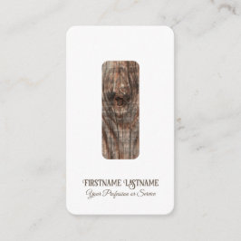 Elegante minimale houten stijl interieurontwerper visitekaartje