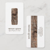 Elegante minimale houten stijl interieurontwerper visitekaartje (Voorkant / Achterkant)