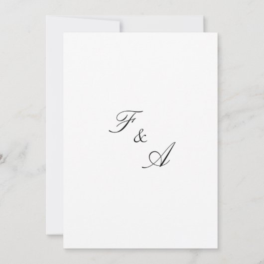 Elegante minimale islamitische bruiloft kaart (Achterkant)