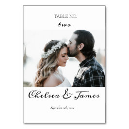 Elegante minimale kalligrafie foto kaart