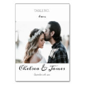 Elegante minimale kalligrafie foto kaart (Achterkant)