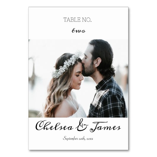 Elegante minimale kalligrafie foto kaart (Achterkant)