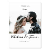 Elegante minimale kalligrafie foto kaart (Voorkant)