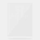 Elegante Minimale kalligrafie Huwelijk Welkomstbor Acryl Bord (Voorkant)