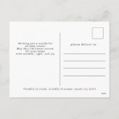 Elegante minimale kerst | Modern familieportret Feestdagenkaart (Achterkant)