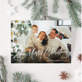 Elegante Minimale Kerstmis Groet Foto QR code Feestdagenkaart