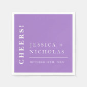 Elegante minimale lavendel moderne bruiloft servet (Voorkant)