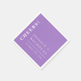 Elegante minimale lavendel moderne bruiloft servet