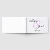 Elegante Minimale Lichtpaarse Aangepaste Naam Brui Gastenboek (Volledig)