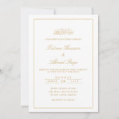 Elegante minimale lijst gouden initialen moslim br kaart (Voorkant)