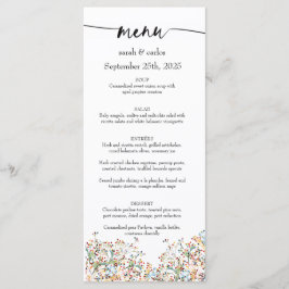Elegante Minimale Menukaart