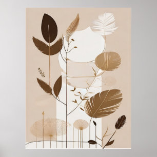 Elegante minimale moderne Boho AI kunst Poster