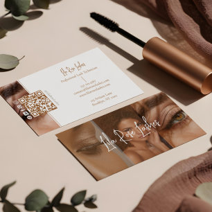 Elegante Minimale Moderne Wimperextensions Kunsten Visitekaartje