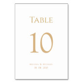 Elegante minimale moderne witte gouden script brui kaart (Voorkant)