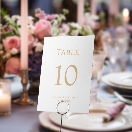 Elegante minimale moderne witte gouden script brui kaart