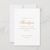 Elegante minimale moderne witte script moslim brui bedankkaart (Voorkant)