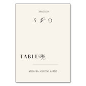 Elegante minimale Oud geld zwart en crème Trouwen Kaart (Voorkant)