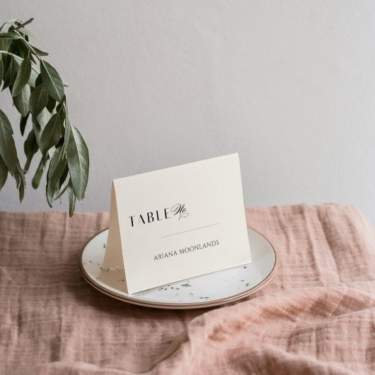 Elegante minimale Oud geld zwart en crème Trouwen Kaart