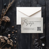 Elegante Minimale QR Code Bruiloft RSVP Response K