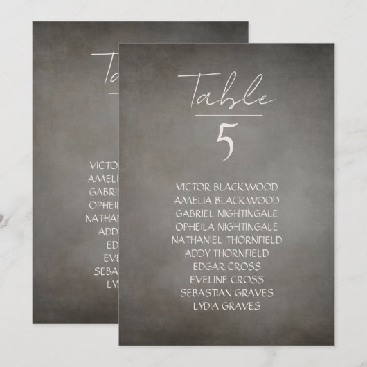 Elegante minimale rokerige hangende zitkaart feestdagenkaart (Voorkant / Achterkant)