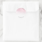Elegante minimale roze roze gouden glitters marmer ronde sticker (Tas)