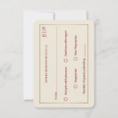 Elegante minimale RSVP bruiloft Kaart (Voorkant)