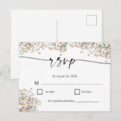 Elegante Minimale RSVP Kaart (Voorkant / Achterkant)