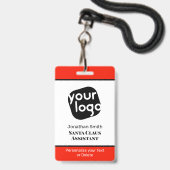 Elegante minimale saliegroene aangepaste personeel badge (Voorzijde met lanyard)