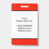 Elegante minimale saliegroene aangepaste personeel badge (Achterkant)