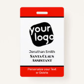 Elegante minimale saliegroene aangepaste personeel badge (Voorkant)