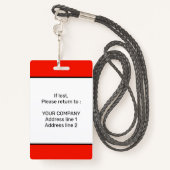 Elegante minimale saliegroene aangepaste personeel badge (Achterkant met draagriem)