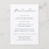 Elegante minimale script huwelijksdetails informatiekaartje (Voorkant)