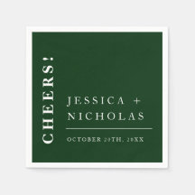 Elegante minimale smaragdgroene moderne bruiloft