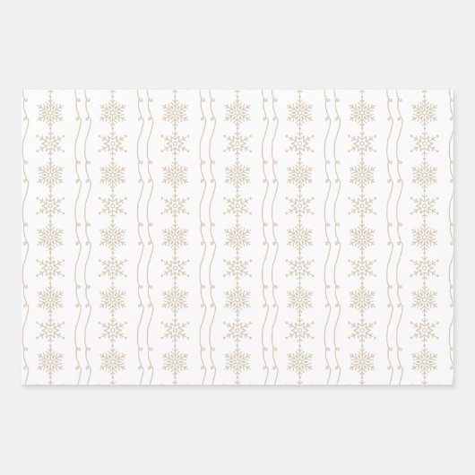 Elegante minimale sneeuwvlokken & bladmuziek Kerst Inpakpapier Vel (Voorkant 3)