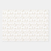 Elegante minimale sneeuwvlokken & bladmuziek Kerst Inpakpapier Vel (Voorkant 2)