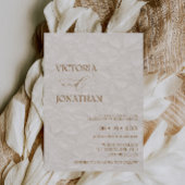 Elegante minimale terracotta neutrale bruiloft kaart