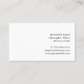 Elegante minimale textuur witte zwarte consultant visitekaartje (Achterkant)