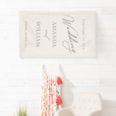 Elegante Minimale Trouw Welkomstbanner Spandoek (Insitu)