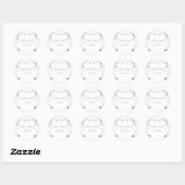 Elegante Minimale Trouwsticker Ronde Sticker (Vel)