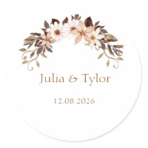 Elegante Minimale Trouwsticker