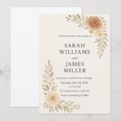 Elegante minimale trouwuitnodiging kaart (Voorkant / Achterkant)